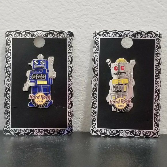 Hard Rock Cafe Las Vegas Robot Slot Machine Pins - Picture 1 of 5